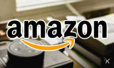 amazon logo and echo device