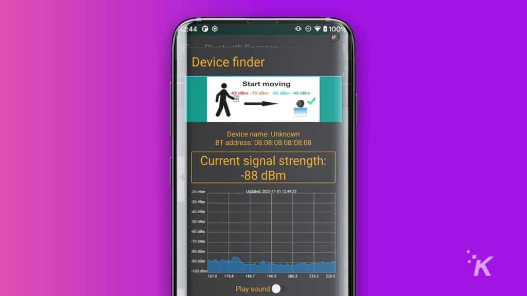 bluetooth tracker on android