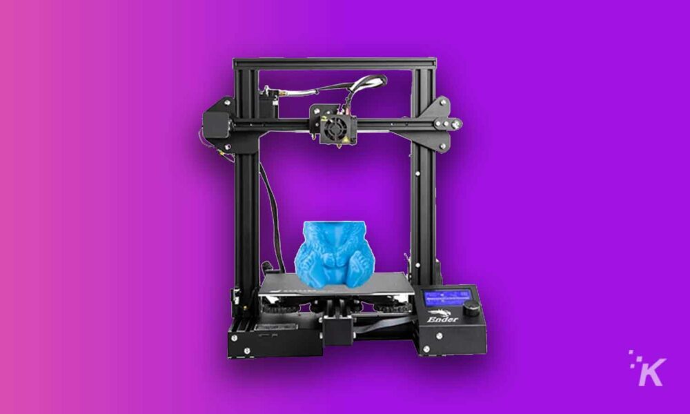 creality 3d printer on purple background