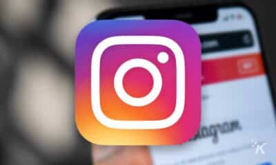 instagram social media logo and blurred background