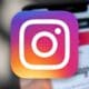 instagram social media logo and blurred background