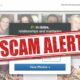 Scam alert warning over online dating website banner.