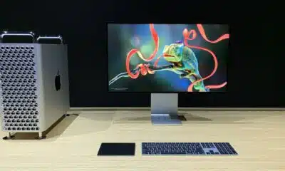 apple pro display xdr on desk with mac pro