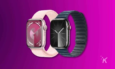Apple Watch Series 9 in purple background