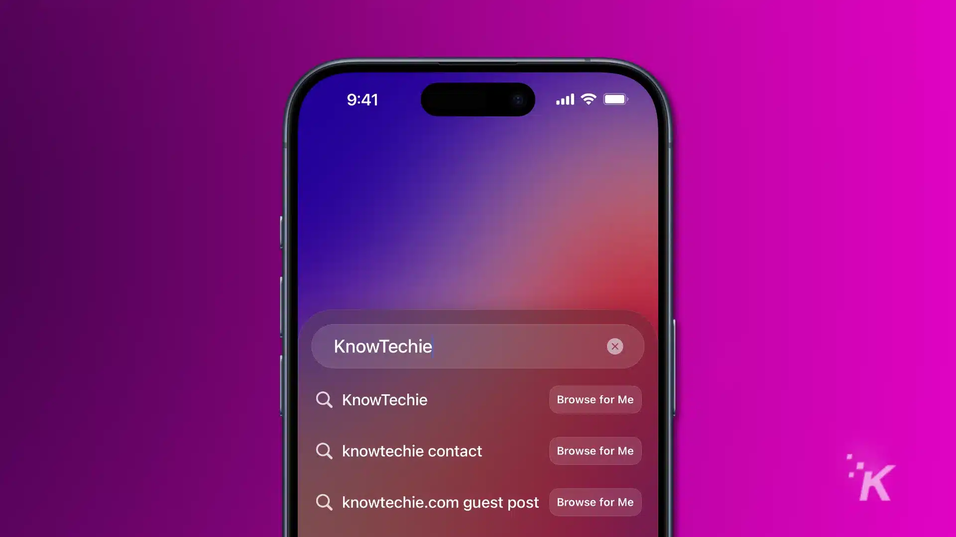 arc search ios browser searching for knowtechie
