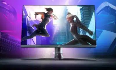 asus rog strix xg32uq monitor on desk
