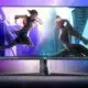 asus rog strix xg32uq monitor on desk