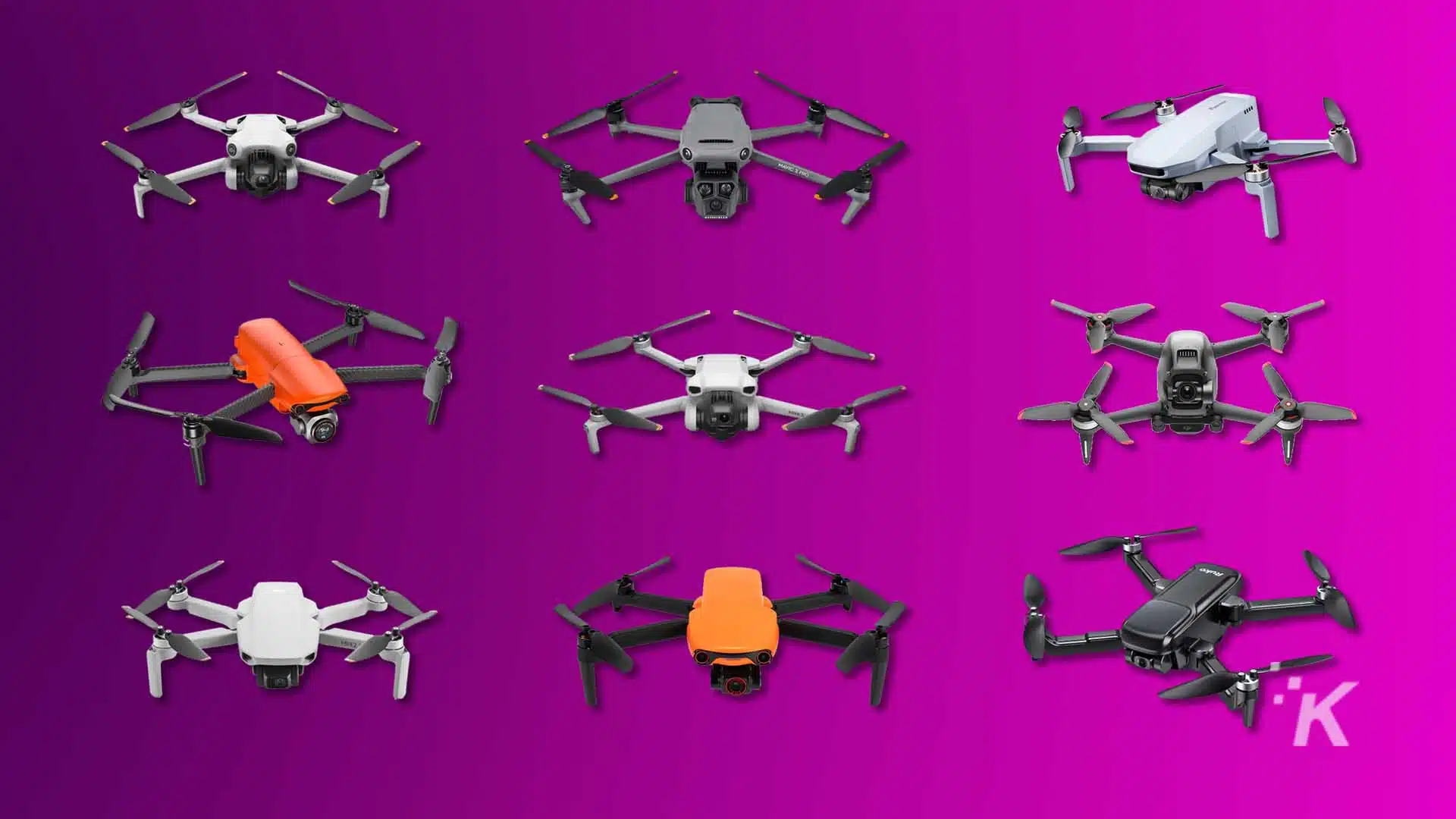 Best drones lined up