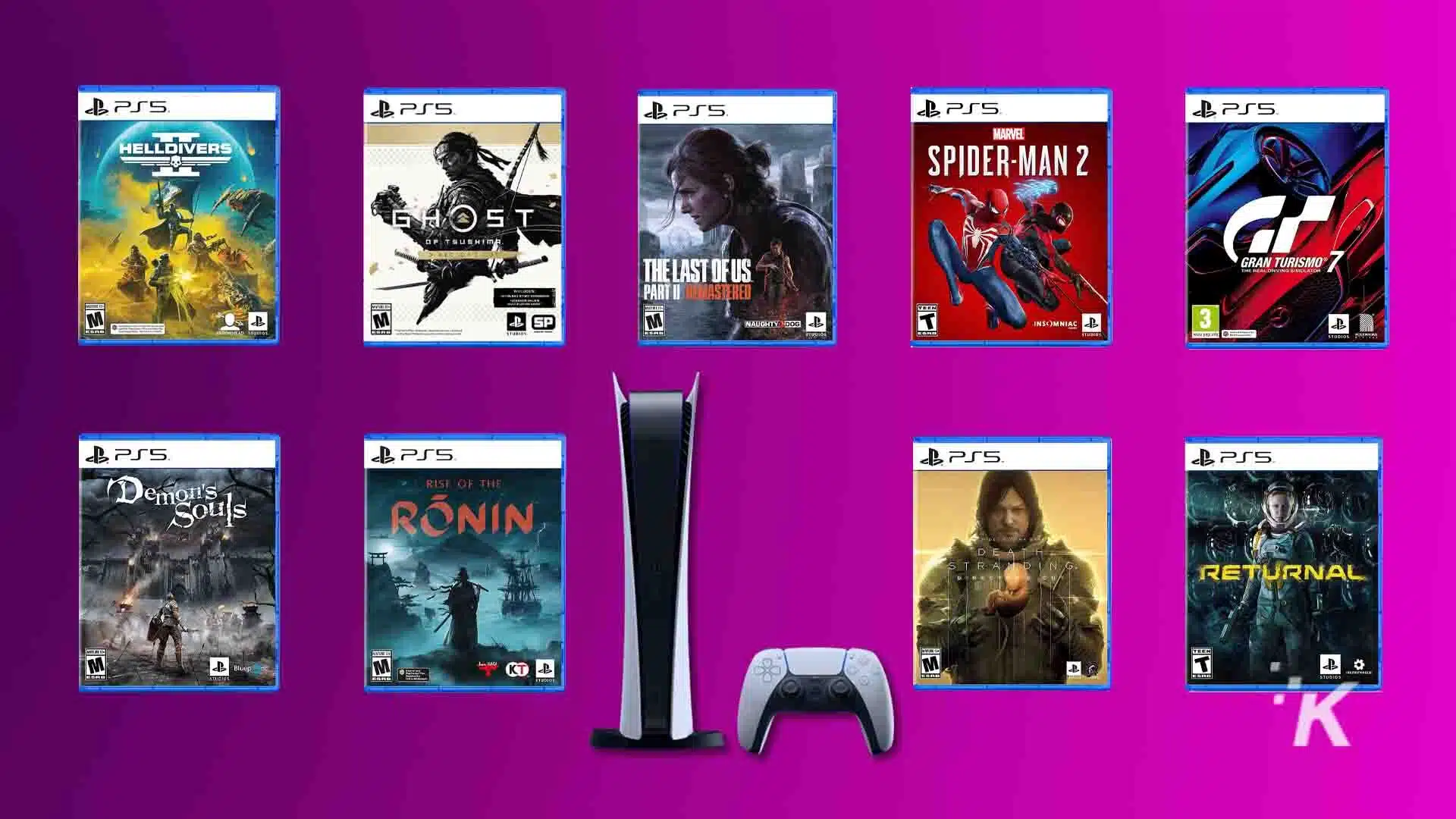 ps5 console with ps5 exclusives
