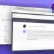 A graphic design of a digital workspace showing three browser windows, with the foremost window displaying a Q&A interface from CustomGPT.ai, an AI-powered chatbot service for lead generation, overlaid on a light purple background.