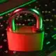 Attack surface and management lock on top of a computer keyboard