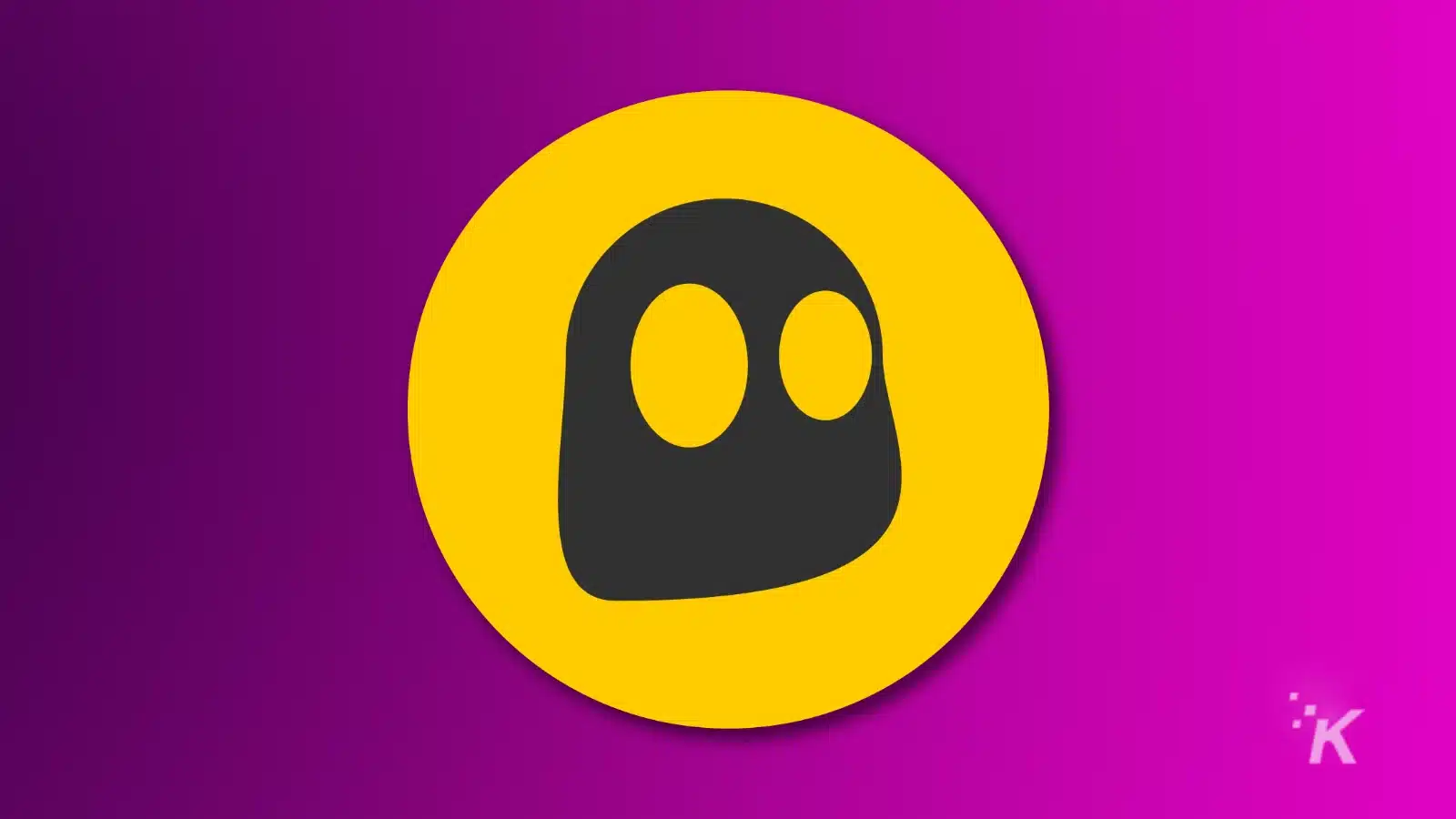 cyberghost icon on purple background