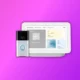 Ring Video Doorbell and Google Home on the purple background