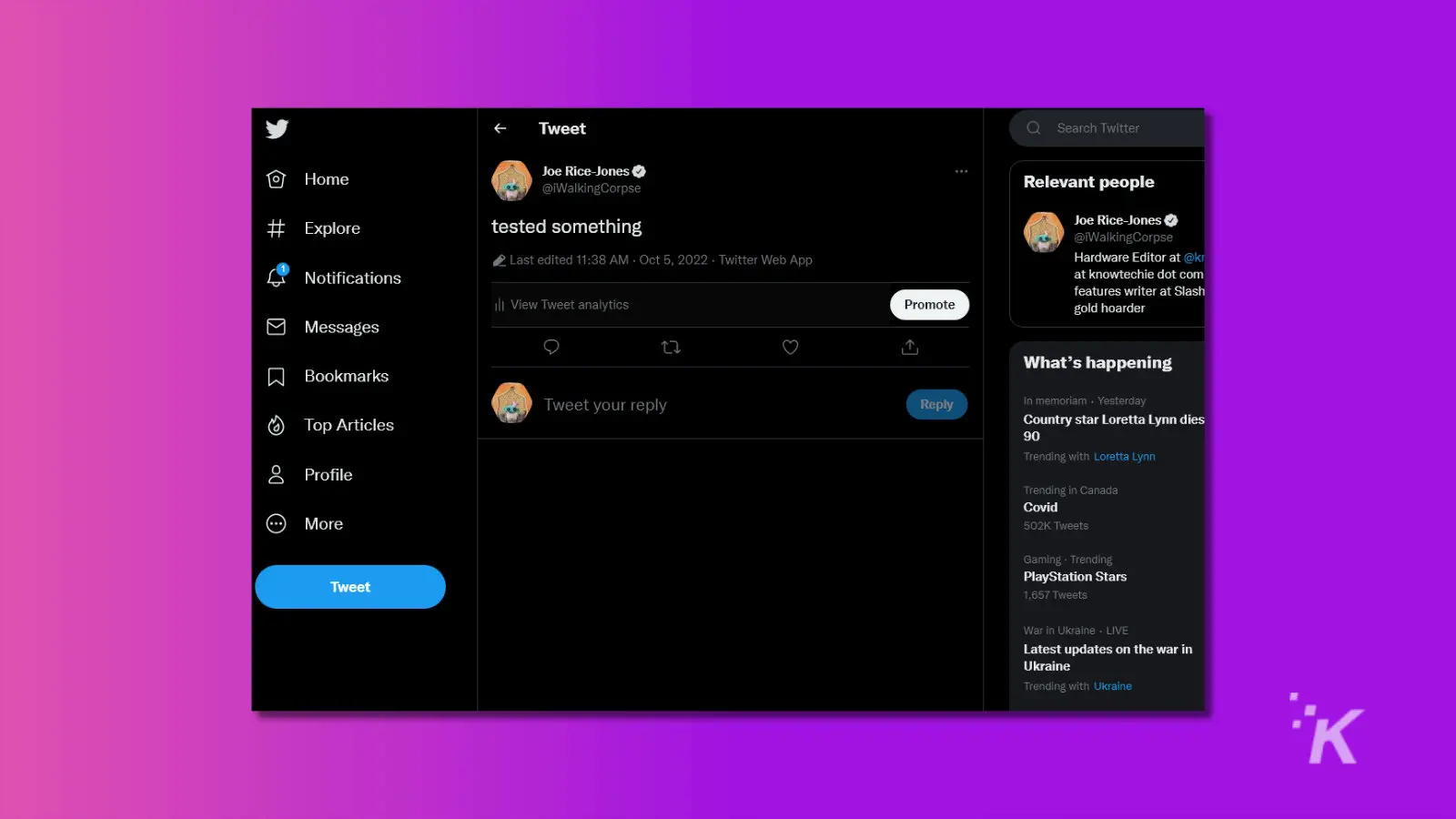 screenshot of editing a tweet