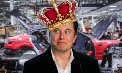 elon musk wearing a crown