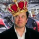 elon musk wearing a crown