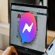 facebook messenger logo on blurred background