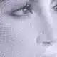 Facial tracking on a woman's face.