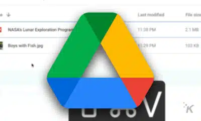 google drive logo and blurred background