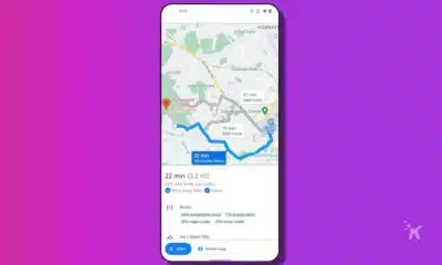 screenshot of phone displaying new google maps cycling feature