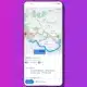 screenshot of phone displaying new google maps cycling feature
