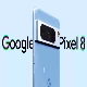 A Promotional Image of the Google Pixel 8 Pro in Blue