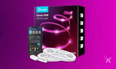 Govee LED Strip lights in purple background
