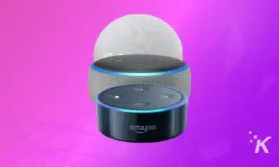 all generations echo devices on purple background