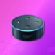 Amazon Alexa on the purple background
