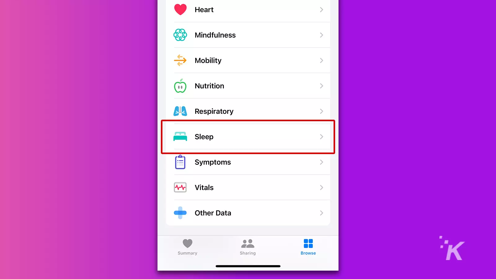 sleep app on iphone