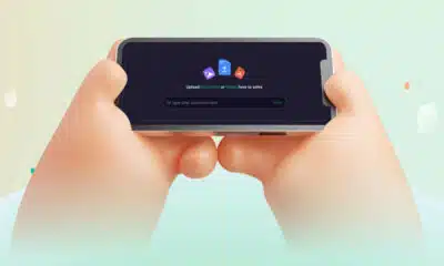 Person using a phone and using the Mathful app