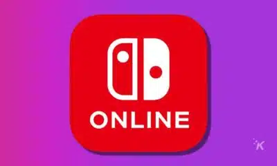 nintendo switch online app logo on a purple background