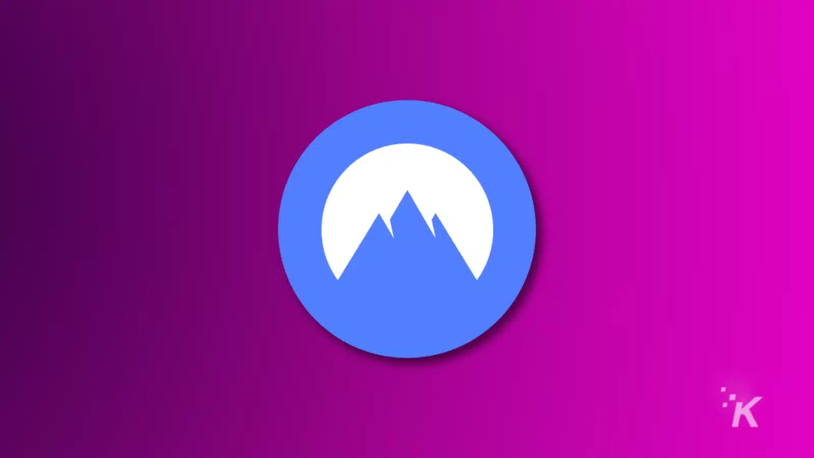 nord vpn logo on vibrant purple background.