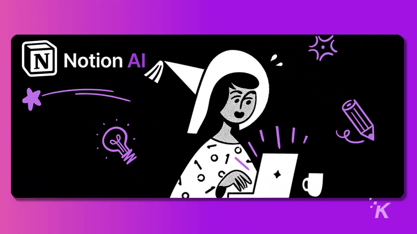The image appears to be showing a person using the Notion app on their computer. Full Text: N Notion Al
