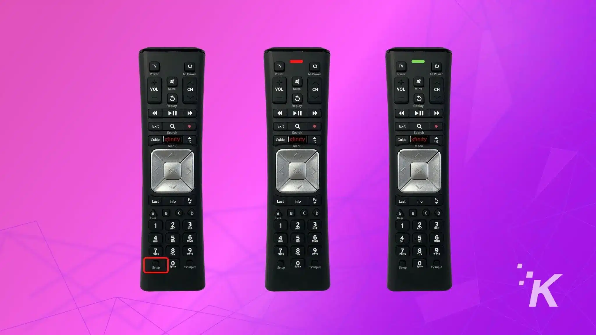 a pair of sets of comcast tv box remote control
