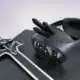 palmer luckey's exploding vr headset next to sword