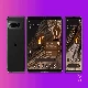 The Pixel Fold in purple background