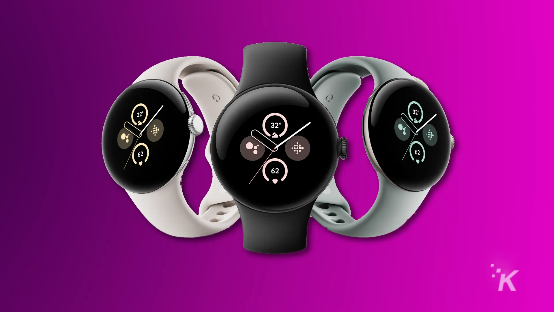 pixel watch 2 in three colors