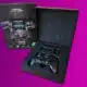 MOGA XP-Ultra game controller with packaging on purple background.