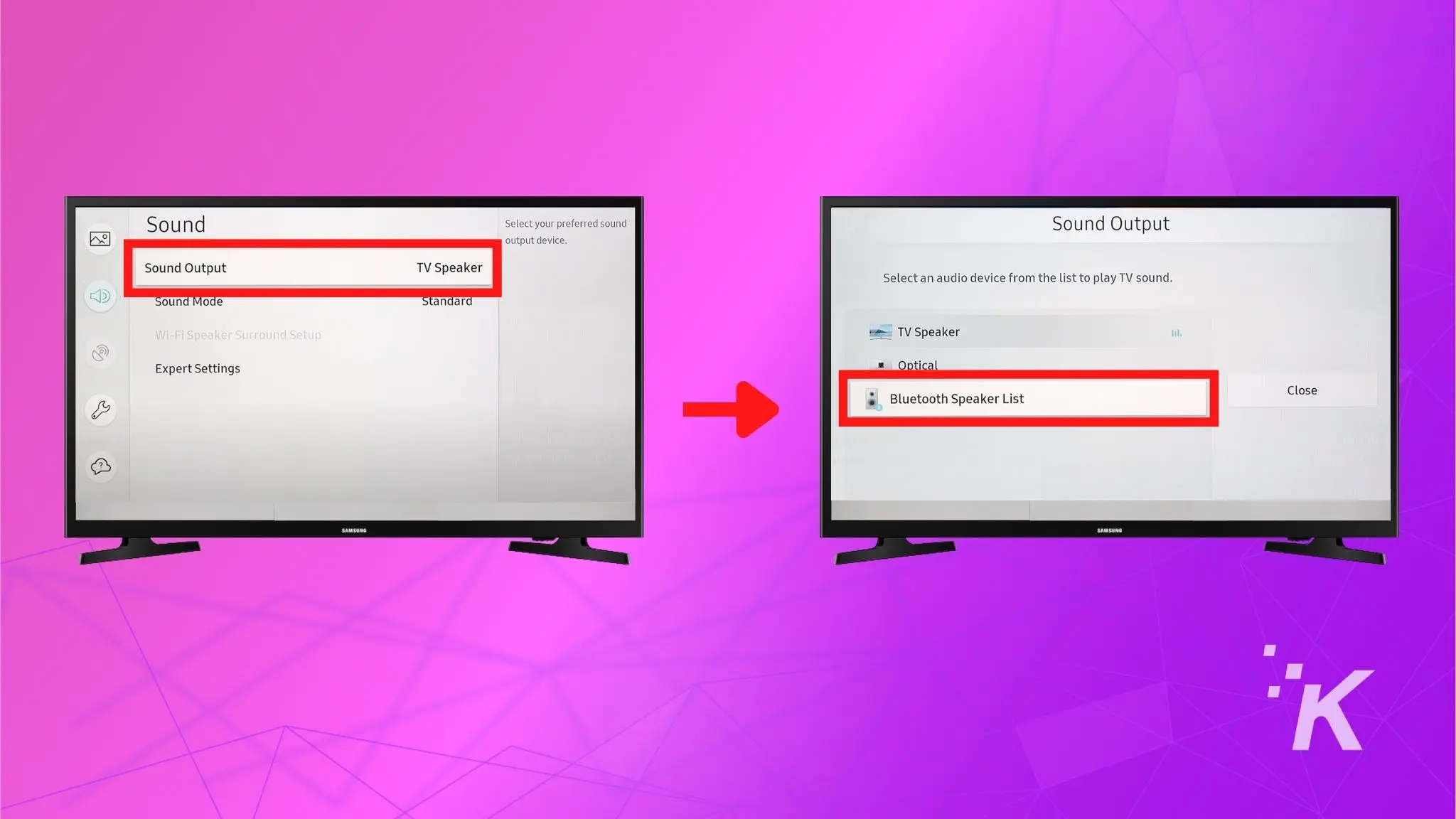 tv screen showing instructions for bluetooth connection