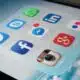 Social media apps on phone used for marketing