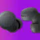 sony linkbuds s iems in black on a purple background