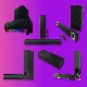Soundbars in purple background