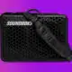 soundboks go bluetooth speaker on purple background