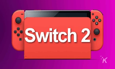 Nintendo Switch 2 with the words Switch 2 in white