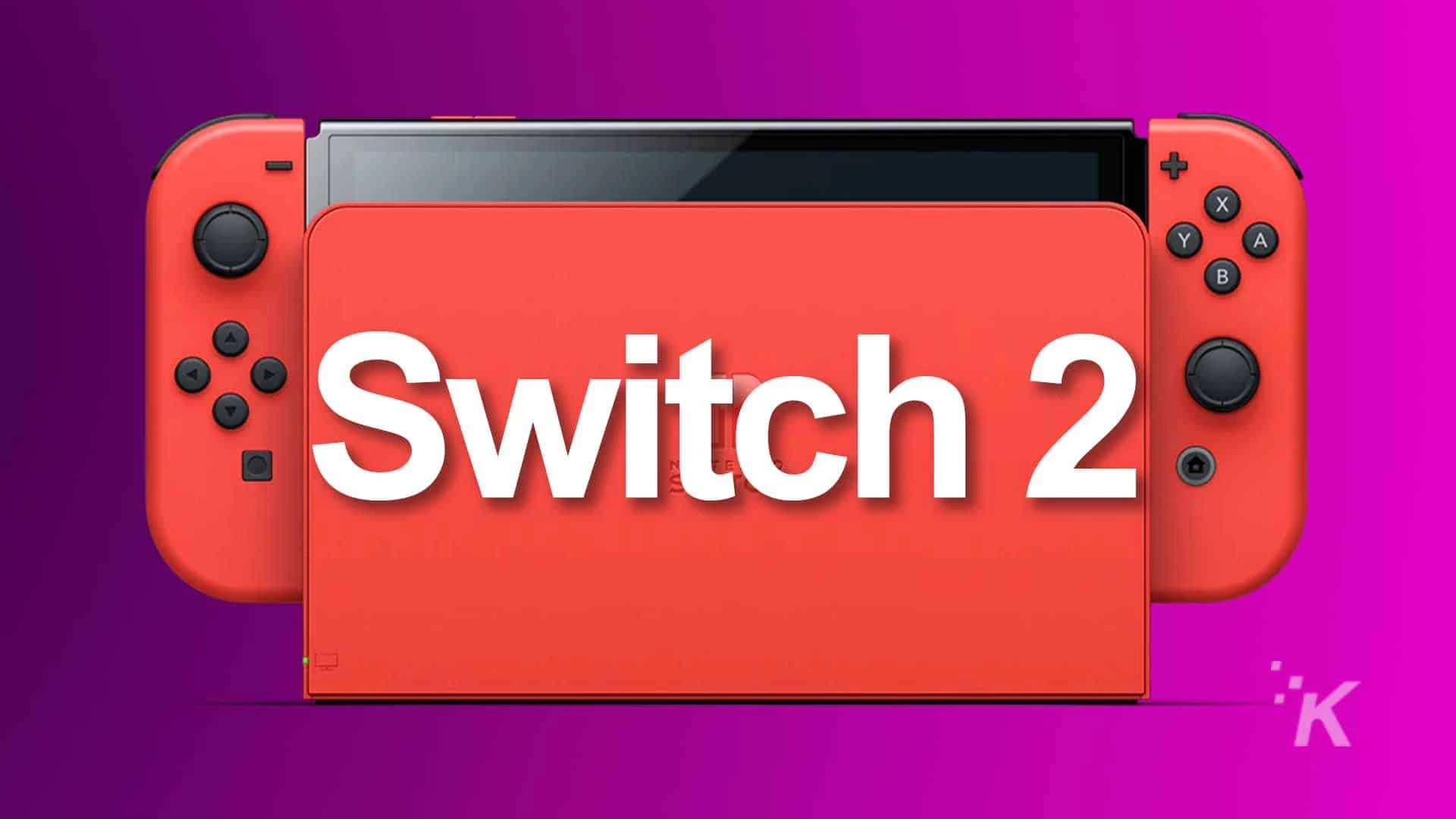 Nintendo Switch 2 with the words Switch 2 in white