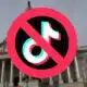 No TikTok sign over government building.