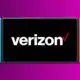 Nintendo Switch with Verizon logo on screen.