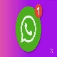 whatsapp logo on a purple background