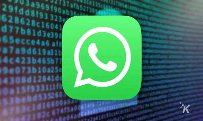WhastApp logo on encrypted background